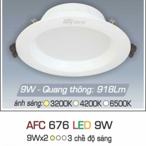 Đèn led âm trần Anfaco AFC-676 - 9W, 1CĐ