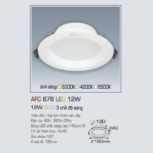 Đèn led âm trần Anfaco AFC-676 - 12W, 1CĐ
