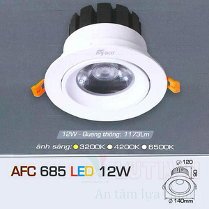 Đèn led âm trần Anfaco AFC-685-12W