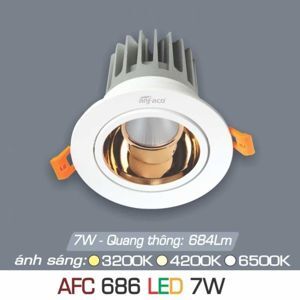 Đèn led âm trần Anfaco AFC 686 - 7W