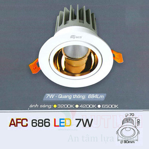 Đèn led âm trần Anfaco AFC 686 - 7W