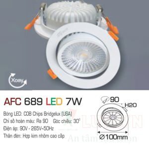 Đèn led âm trần Anfaco AFC-689 - 7W