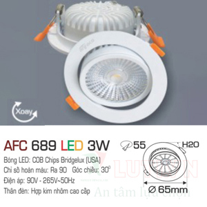 Đèn led âm trần Anfaco AFC-689 - 3W