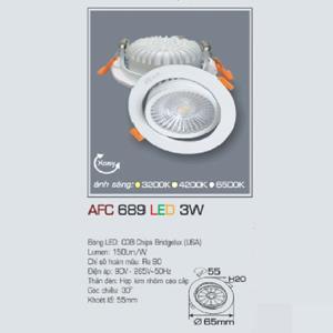 Đèn led âm trần Anfaco AFC-689 - 3W