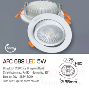 Đèn led âm trần Anfaco AFC-689 - 5W