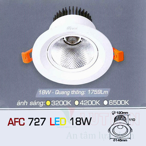 Đèn led âm trần Anfaco AFC-727 - 18W