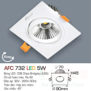 Đèn led âm trần Anfaco AFC-732 - 5W