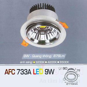 Đèn led âm trần Anfaco AFC-733A-9W