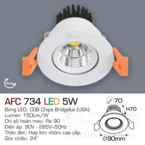 Đèn led âm trần Anfaco AFC-734 - 5W