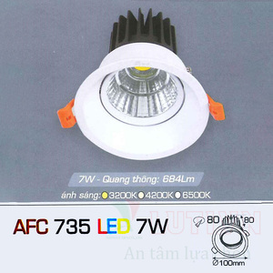 Đèn led âm trần Anfaco AFC-735-7W