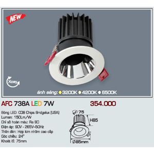 Đèn led âm trần Anfaco AFC-738 - 7W