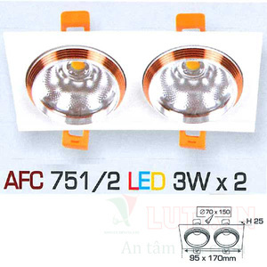 Đèn led âm trần Anfaco AFC-751/2 - 3W