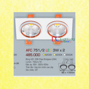 Đèn led âm trần Anfaco AFC-751/2 - 3W