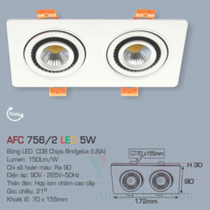 Đèn led âm trần Anfaco AFC-756/2 - 5W