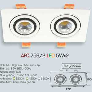 Đèn led âm trần Anfaco AFC-756/2 - 5W