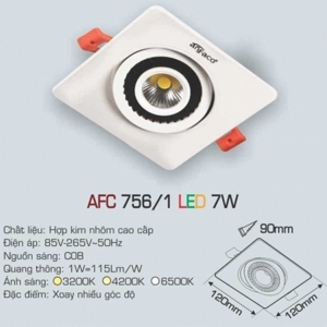 Đèn led âm trần Anfaco AFC-756/1 - 7W