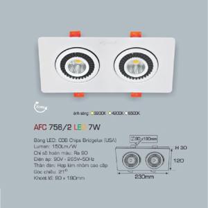Đèn led âm trần Anfaco AFC-756/2 - 7W