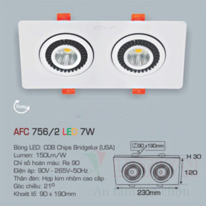 Đèn led âm trần Anfaco AFC-756/2 - 7W