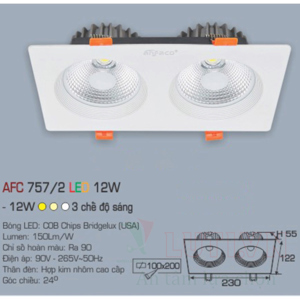 Đèn led âm trần Anfaco AFC-757/2 - 12W