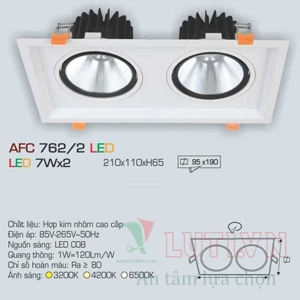 Đèn led âm trần Anfaco AFC-762/2 - 15W