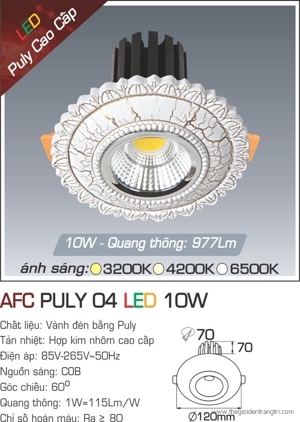 Đèn led âm trần Anfaco AFC-PULY-04 - 10W