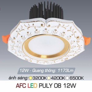 Đèn led âm trần Anfaco AFC-PULY-08 - 12W