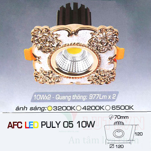 Đèn led âm trần Anfaco AFC-PULY-05 - 10W