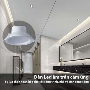 Đèn Led âm trần cảm ứng vi sóng 10W Kawa MSD10W