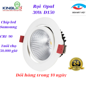 Đèn Led âm trần chiếu rọi Opal Kingled DLR-30SS-T150-V/TT/T - 30W