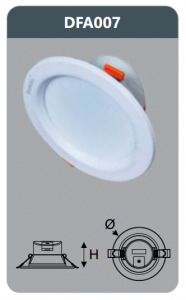Đèn led âm trần Duhal DFA007 7W 650lm