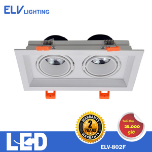 Đèn led âm trần ELV ELV802F 2*12W