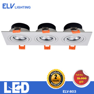 Đèn Led âm trần ELV ELV803F 3x7W