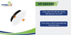 Đèn led âm trần KingLED DL-12-T140-DM 12W