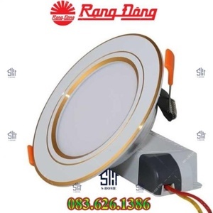 Đèn led âm trần Rạng Đông D AT10L 110/9W (Đèn LED Âm Trần Downlight 110/9W Viền Vàng)