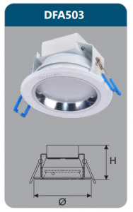 Đèn led âm trần tán quang Duhal DFA503