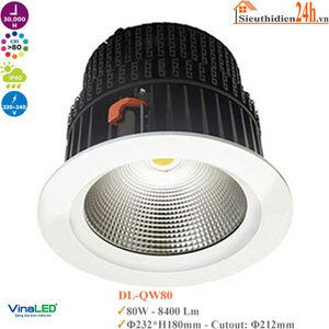 Đèn led âm trần VinaLED DL-QW80 - 80W