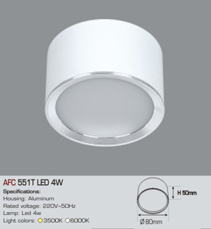 Đèn Led Anfaco AFC 551T - 4W