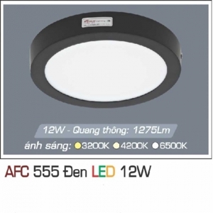 Đèn Led Anfaco AFC 555 - 12W, 3 chế độ sáng