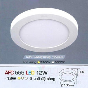 Đèn Led Anfaco AFC 555 - 12W, 3 chế độ sáng