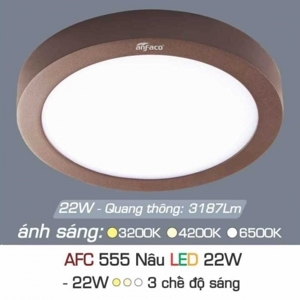 Đèn Led Anfaco AFC 555 - 22W, 3 chế độ sáng