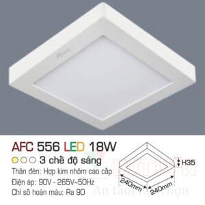 Đèn Led Anfaco AFC 556 - 18W, 3 chế độ sáng
