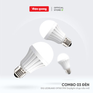 Đèn LED bulb thân nhựa Điện Quang ĐQ LEDBUA80 09765 9W