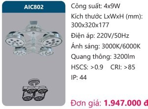 Đèn Led chiếu điểm Duhal AIC802 4x9W