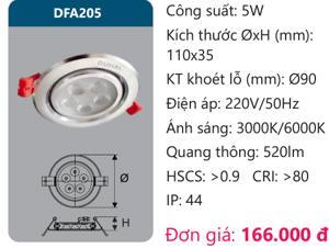 Đèn led chiếu điểm âm trần 5W Duhal DFA205