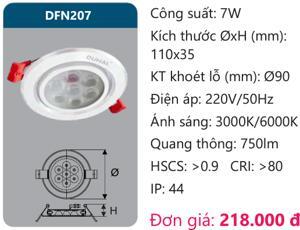 Đèn led chiếu điểm âm trần Duhal DFN207