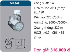 Đèn led chiếu điểm Duhal DIA809