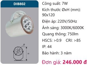 Đèn led chiếu điểm gắn trần Duhal DIB802