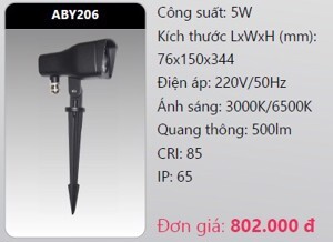 Đèn led chiếu điểm sân vườn Duhal ABY206 - 5W
