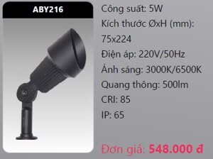 Đèn led chiếu điểm sân vườn Duhal ABY216 - 5W