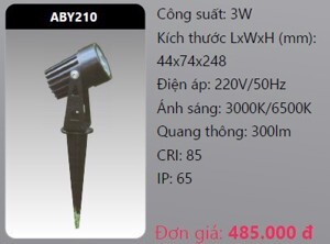 Đèn Led chiếu điểm sân vườn Duhal ABY210 - 3W